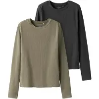 TWO SOON Shirts khaki / sort