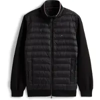 Tommy Hilfiger Overgangsjakke 'Mixed Texture Intechno Zip-thru' sort