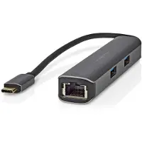 Nedis Guld Ccbw64210at02 5-i-1 Multiport Usb-adapter Usb 3.2 Gen 1 Usb-c M-rj45 H/hdmi/3x Usb-a H 5 Gbps Belagt 0.2 M