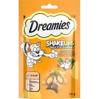 Dreamies Shakeups Multivitamins Snacks - Økonomipakke Fjerkræ Picnic (4 x 165 g)