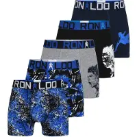 JBS - CR7 Boxershorts - 5-pak - Blå/Grå/Sort - - 7-9 år (122-134) - Boxershorts