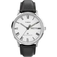 Timex Herreur TW2U88400 The Waterbury Hvid/Læder Ø40 mm