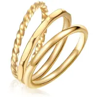 Eastside Ring gylden gul