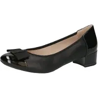 Caprice Pumps, black, made of Leather and textile with Block heel, Size 36