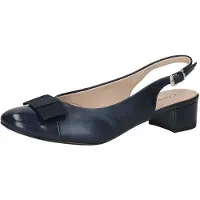 Caprice sling pumps, blue, made of Leather/synsthetik/textile with Block heel, Size 38.5