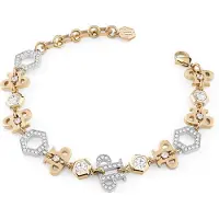 Philipp Plein Armbånd guld / sølv / transparent