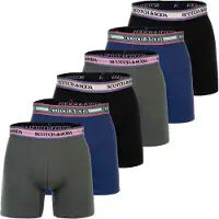 Scotch & Soda Boksershorts blå / grå / sort / offwhite
