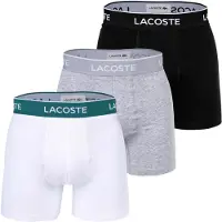 Lacoste Boksershorts grå-meleret / petroleum / sort / hvid