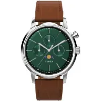 Timex Analogt ur 'Marlin Moon Phase' brun / smaragd / sølv