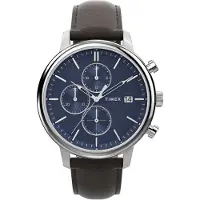 Timex Analogt ur 'Chicago' navy / brun / sølv