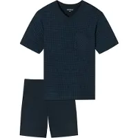 Schiesser Pyjamas lang natblå