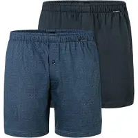 Schiesser Boksershorts 'Basic' mørkeblå / sort