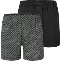 Schiesser Boksershorts ' Basic ' grå / sort