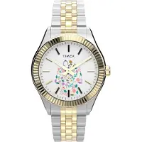 Timex Analogt ur 'Legacy x Peanuts - In Bloom' blå / guld / sølv / hvid