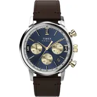 Timex Analogt ur navy / brun / sølv