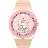 Timex Analogt ur 'x Peanuts - In Bloom' grøn / gammelrosa / sort / hvid