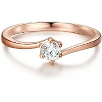 Trilani Ring rosa guld / transparent