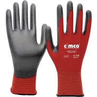 Cimco 141237, Værkstedshandsker, Sort, Rød, L, Voksen, Unisex, 2 stk