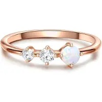 Glanzstücke Ring opal / rosa guld
