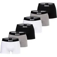 BOSS Boksershorts grå-meleret / sort / hvid