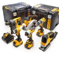 DeWalt COMBO-sæt 18V DCK690P3T (DCD796, DCF887, DCS565, DCH273, DCS334, DCL040) 3x5,0Ah 2x TSTAK