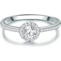 Trilani Ring sølv / transparent