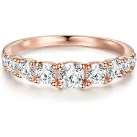 Trilani Ring rosa guld / transparent