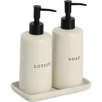 Zeller BATH STYLE sæbedispensere til sæbe og lotion, 3 dele