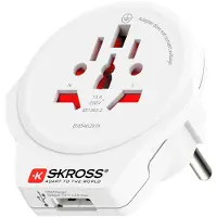 Skross PRO – World & USB, Hvid