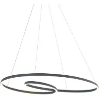 QAZQA Skandinavisk pendellampe sort 110 cm inkl. LED 3-trins dæmpbar - Circuit
