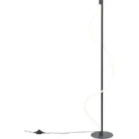 QAZQA Moderne gulvlampe sort inkl. LED 3-trins dæmpbar - Twirl