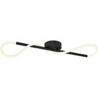 QAZQA Moderne loftslampe sort inkl. LED 3-trins dæmpbar - Keri