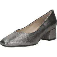 Caprice Pumps, grey, made of Leather with Trapeze heel, Size 38
