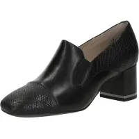 Caprice Slipper, black, made of Leather with Block heel, Size 37.5