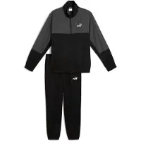 Puma Woven Colorblock Tracksuit Men, Clothing, Black, L