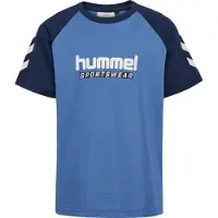 Hummel T-shirt - hmlJr Logo - Dutch Blue - - 13-14 år (158-164) - T-Shirt
