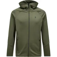 Peak Performance - Fleece - M Rider Essentials Zip Hoodie Pine Needle til Unisex - Størrelse L - Grøn