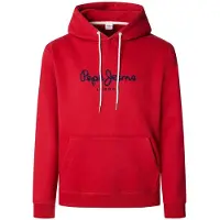 Pepe Jeans Pepe Jeanstil mænd. PM5800009 Sweatshirt Macbeth Ensfarvet rød (M), Casual, Bomuld