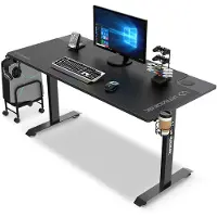 Ultradesk MOMENTUM, Lige, Friform facon, Spil, Sort, 1520 mm, 700 mm
