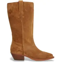 Alpe Alpetil kvinder. 554611 Westernstøvler i brunt læder (41), 1-3 cm, Lynlås, Casual
