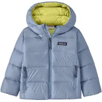 Patagonia - Fleece og dunjakker børn - Baby Hi-Loft Down Sweater Hoody Barnacle Blue til UnisexUld - Børnetoj Størrelse 3 År - Blå