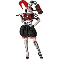 Atosa Skummelt Harlekin Kvindekostume