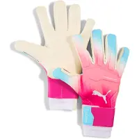 Puma Målmandshandske Ultra Ultimate Hybrid Re-charge - Pink/Blå/Hvid, størrelse 9