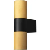 Konstsmide Temi Væglampe op/ned LED GU10 Sort/guld med Klart glas 7667-758 Modsvarer: N/A