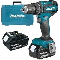 Makita DHP485RFE, Pistolgreb boremaskine, Nøglefri, Blå, 1,3 cm, 1900 rpm, 3,8 cm