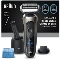 Braun Series 7 72-C7200??, Folie shaver, Sort, Rustfrit stål, Knapper, Intensiv, Normal, LED