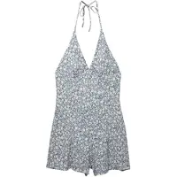 Pull&Bear Jumpsuit blå / hvid