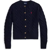 Ralph Lauren Polo Ralph Laurentil kvinder. 211972104004 Marineblå strikkejakke i uld og cashmere (L), Casual, Bomuld, Klassisk
