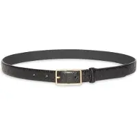 Calvin Klein Bælte 'Emblem Print Rectangular Buckle' sort