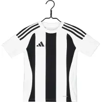 Adidas Spilletrøje Striped 24 - Hvid/Sort Børn, størrelse 140 cm